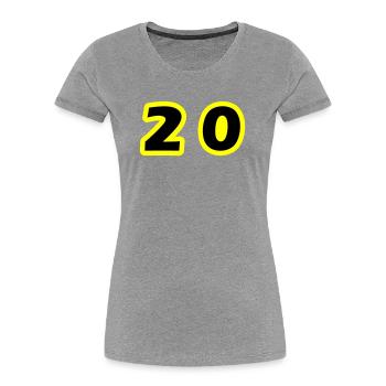 20 Number Symbol - Women's Premium Organic T-Shirt - heather grey - Front - Mia (176cm)