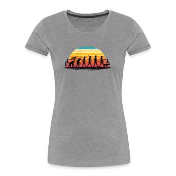 Dog Walker Gift for Dog Trainer - Women's Premium Organic T-Shirt - heather grey - Front - Mia (176cm)