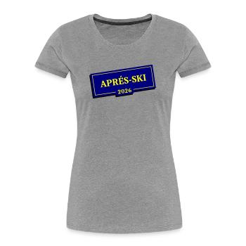 Après-ski 2026 - Women's Premium Organic T-Shirt - heather grey - Front - Mia (176cm)