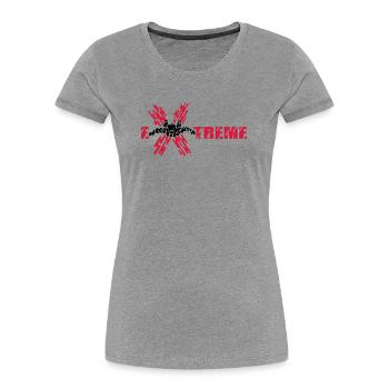 skydiver extreme - T-shirt bio Premium Femme - gris chiné - Devant - Mia (176cm)