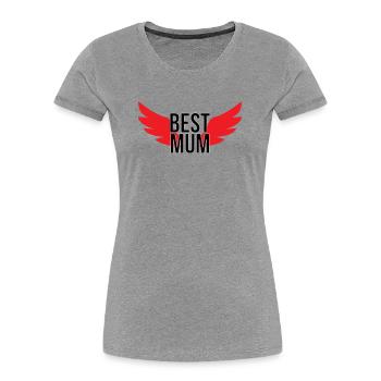 Best Mom - Mother's Day - Women's Premium Organic T-Shirt - heather grey - Front - Mia (176cm)