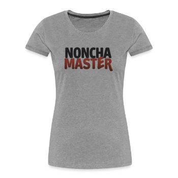 NONCHA MASTER  - T-shirt bio Premium Femme - gris chiné - Devant - Mia (176cm)