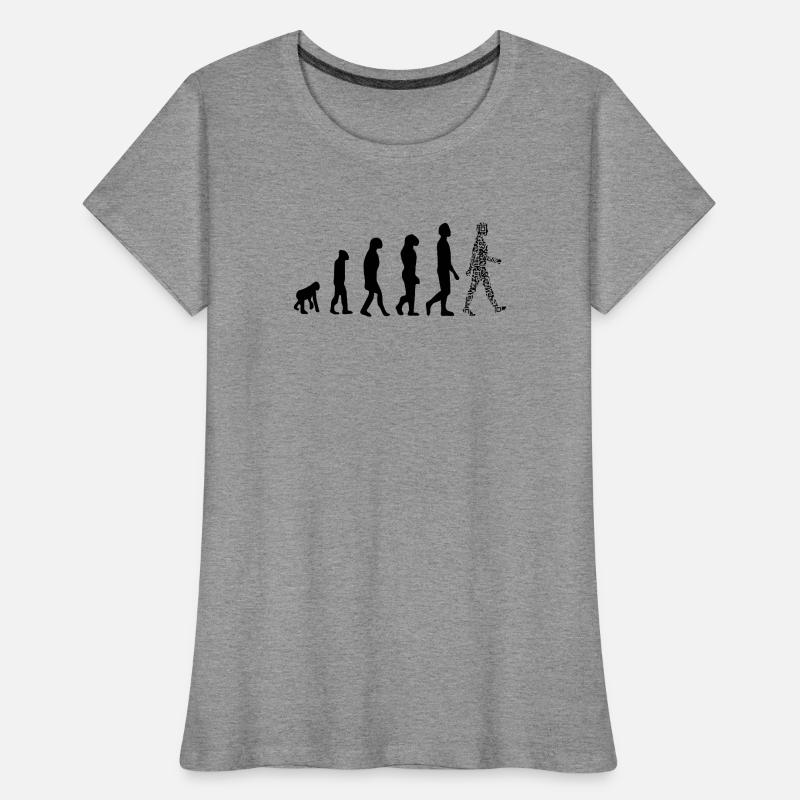 Evolution QR Code - Humor Gesundheits-Pass Frauen Premium Bio T-Shirt