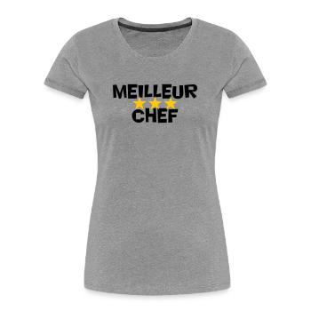 Best Chef - Women's Premium Organic T-Shirt - heather grey - Front - Mia (176cm)