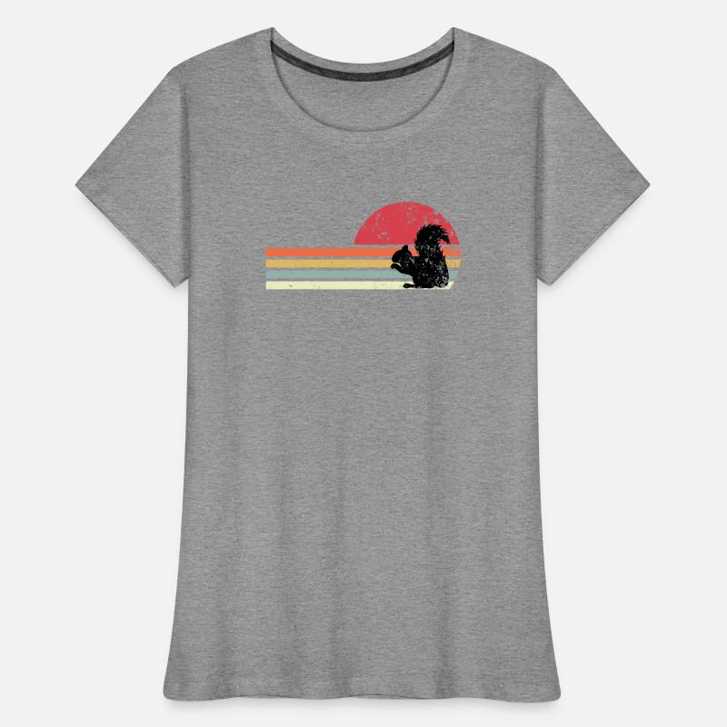 Retro-Eichhörnchen Frauen Premium Bio T-Shirt