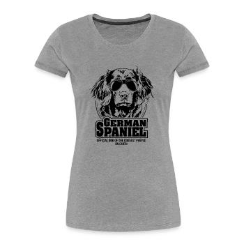 GERMAN SPANIEL coolest people dogs saying dog - Women's Premium Organic T-Shirt - heather grey - Front - Mia (176cm)