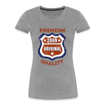 Premium Quality 2009 - Women's Premium Organic T-Shirt - heather grey - Front - Mia (176cm)