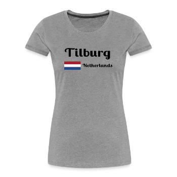 Tilburg, Netherlands- Stylish prints - Women's Premium Organic T-Shirt - heather grey - Front - Mia (176cm)