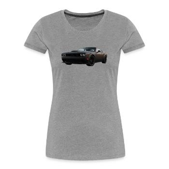 Challenger SRT - Women's Premium Organic T-Shirt - heather grey - Front - Mia (176cm)