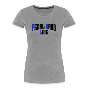 PEDAL HARD LIVE - Frauen Premium Bio T-Shirt - Grau meliert - Vorne - Mia (176cm)