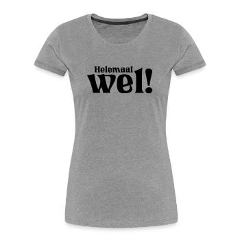 18 Beaucoup ! - T-shirt bio Premium Femme - gris chiné - Devant - Mia (176cm)