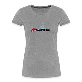 MNS maître-nageur sauveteur - T-shirt bio Premium Femme - gris chiné - Devant - Mia (176cm)