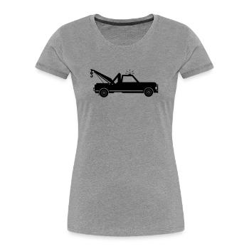 Tow truck - Women's Premium Organic T-Shirt - heather grey - Front - Mia (176cm)