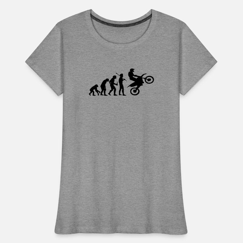 Evolution Monkey au Motocross T-shirt bio Premium Femme