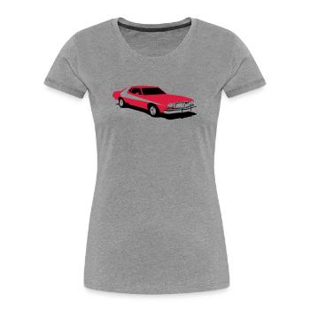 SH_Gran_Torino 2 Colors - Women's Premium Organic T-Shirt - heather grey - Front - Mia (176cm)