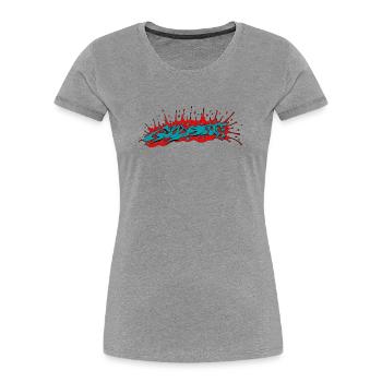 Gutes Zeug - Frauen Premium Bio T-Shirt - Grau meliert - Vorne - Mia (176cm)