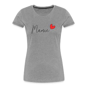 OMA. MAMA. MUTTERTAG - Frauen Premium Bio T-Shirt - Grau meliert - Vorne - Mia (176cm)