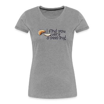a-peel-ing - Frauen Premium Bio T-Shirt - Grau meliert - Vorne - Mia (176cm)