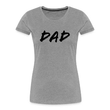 Papa - Frauen Premium Bio T-Shirt - Grau meliert - Vorne - Mia (176cm)