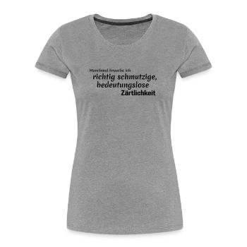 meaningless tenderness - Women's Premium Organic T-Shirt - heather grey - Front - Mia (176cm)