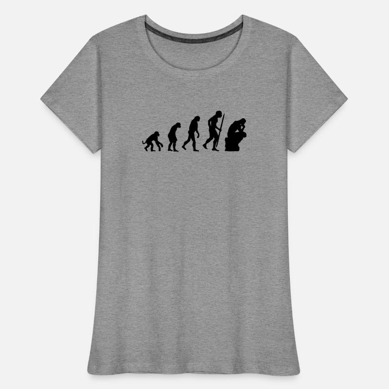 Evolution of the thinker philosophy, philosopher Women's Premium Organic T-Shirt