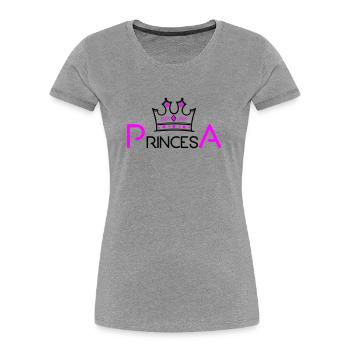 I'm a princess, princess - Women's Premium Organic T-Shirt - heather grey - Front - Mia (176cm)