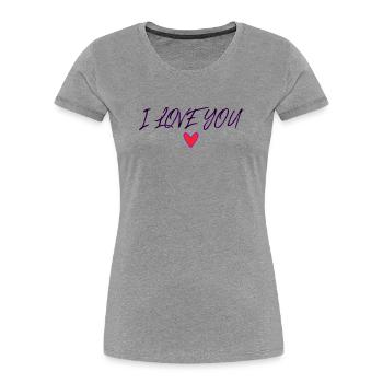 HERZ. PAPA. MAMA. Junggesellinnenabschied. BEBE. KIND. HERZ. FEST - Frauen Premium Bio T-Shirt - Grau meliert - Vorne - Mia (176cm)