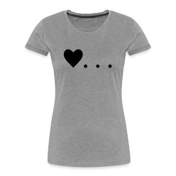 Love is... Heart - Women's Premium Organic T-Shirt - heather grey - Front - Mia (176cm)