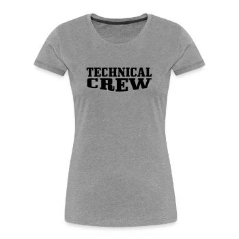 Technical Crew 2 - Frauen Premium Bio T-Shirt - Grau meliert - Vorne - Mia (176cm)