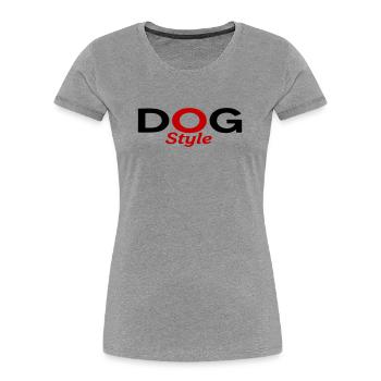 Dogstyle - Women's Premium Organic T-Shirt - heather grey - Front - Mia (176cm)