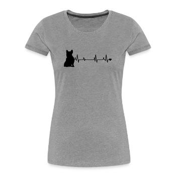 Dog - Women's Premium Organic T-Shirt - heather grey - Front - Mia (176cm)