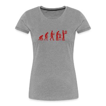 Japanese Bonsai Tree Plant Evolution Bonsai - Women's Premium Organic T-Shirt - heather grey - Front - Mia (176cm)