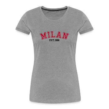 Milan Est. 1986 - Women's Premium Organic T-Shirt - heather grey - Front - Mia (176cm)