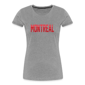 Montreal - Women's Premium Organic T-Shirt - heather grey - Front - Mia (176cm)