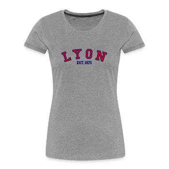 Lyon Est. 1975 - Frauen Premium Bio T-Shirt - Grau meliert - Vorne - Mia (176cm)