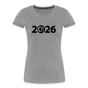 Chef 2026, Chef 2026, Restaurant 2026 - Women's Premium Organic T-Shirt - heather grey - Front - Mia (176cm)