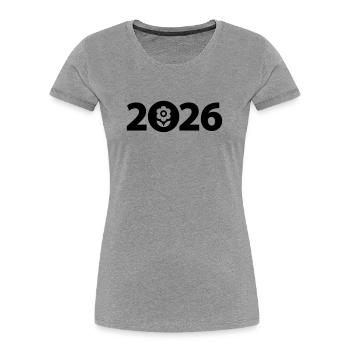 Gärtner 2026, Garten 2026, Florist 2026 - Frauen Premium Bio T-Shirt - Grau meliert - Vorne - Mia (176cm)