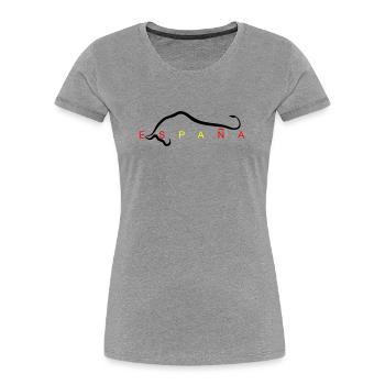 Espana - Frauen Premium Bio T-Shirt - Grau meliert - Vorne - Mia (176cm)