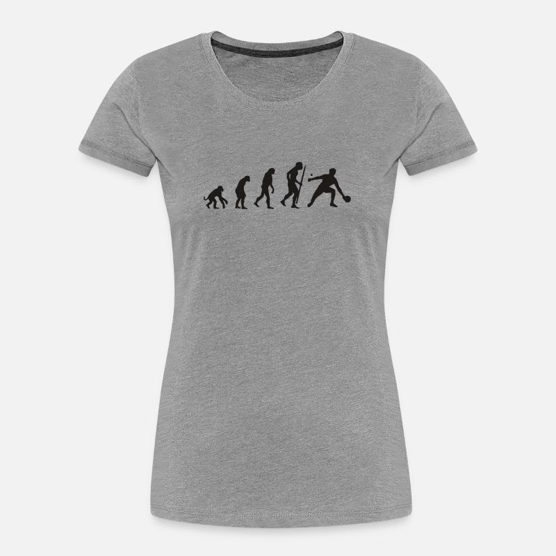 Evolution de ping-pong / tennis de table - T-shirt bio Premium Femme - gris chiné