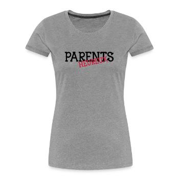 Parents heureux ! - T-shirt bio Premium Femme - gris chiné - Devant - Mia (176cm)