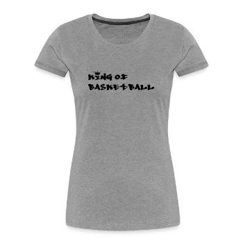 Basketball - Basket Ball - Game - Sport - Player - Frauen Premium Bio T-Shirt - Grau meliert - Vorne - Mia (176cm)