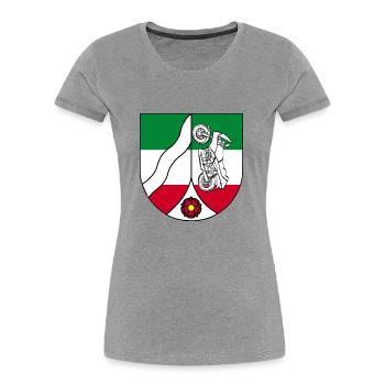 NRW_bike - Frauen Premium Bio T-Shirt - Grau meliert - Vorne - Mia (176cm)