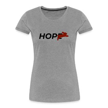 Hope Hop - Frauen Premium Bio T-Shirt - Grau meliert - Vorne - Mia (176cm)