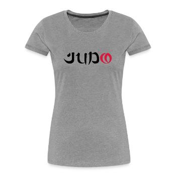 Judo - T-shirt bio Premium Femme - gris chiné - Devant - Mia (176cm)