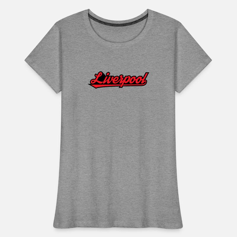 Liverpool Script auf Schwarz Frauen Premium Bio T-Shirt