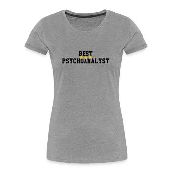 Psychoanalysis Psychoanalytiker Psychanalyse - Women's Premium Organic T-Shirt - heather grey - Front - Mia (176cm)