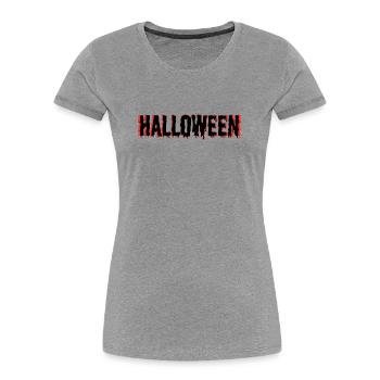 Halloween - Frauen Premium Bio T-Shirt - Grau meliert - Vorne - Mia (176cm)