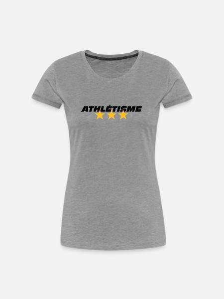 Track and Field - Frauen Premium Bio T-Shirt - Grau meliert