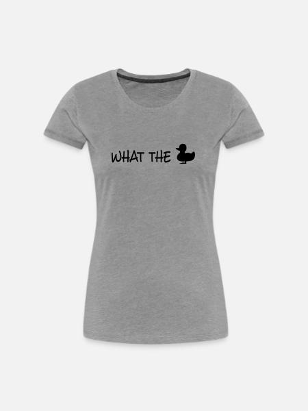 fuck - Frauen Premium Bio T-Shirt - Grau meliert