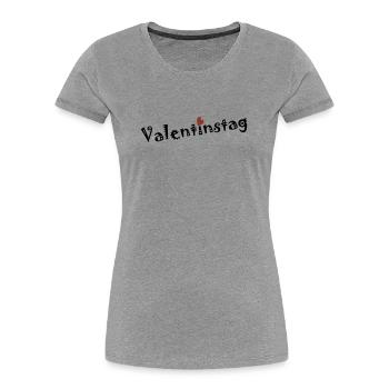Valentinstag - Frauen Premium Bio T-Shirt - Grau meliert - Vorne - Mia (176cm)